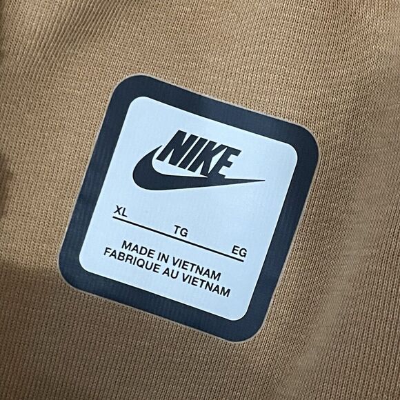 NIKE TECH Fleece Joggers Size XL Flax Brown NEW Standard Fit Mid Rise Sportswear - Picture 10 of 13